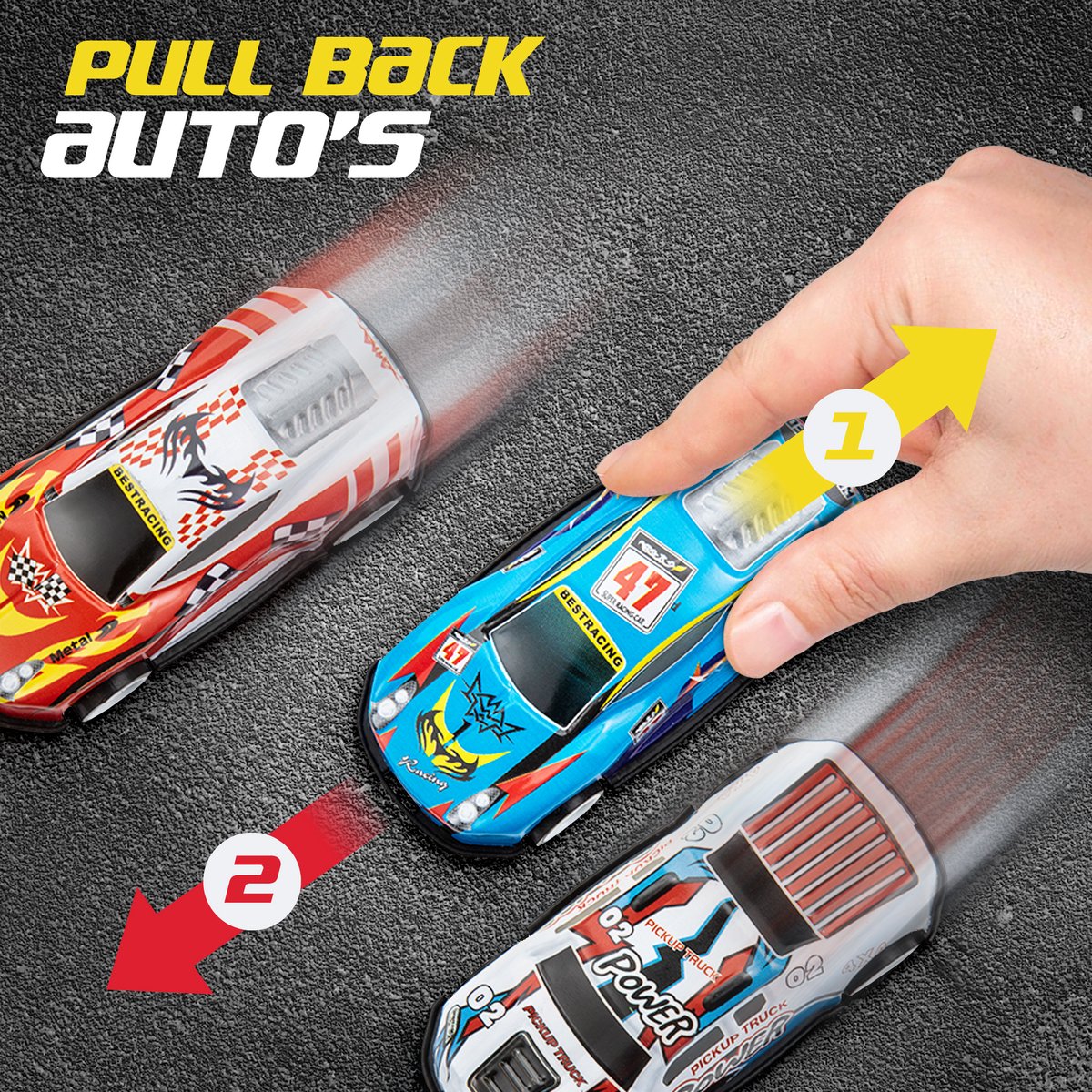 Vertrex Speelgoed Auto Set - 24 stuks - Autos voor Jongens - Speelgoedauto - Pull Back Wheels Autootjes - Auto's - Speelgoedautootjes — afbeelding 3