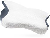 Bol.com Sleepies® Memory Foam Hoofdkussen voor Nekklachten – Orthopedisch & Ergonomisch - Traagschuim - Wit aanbieding