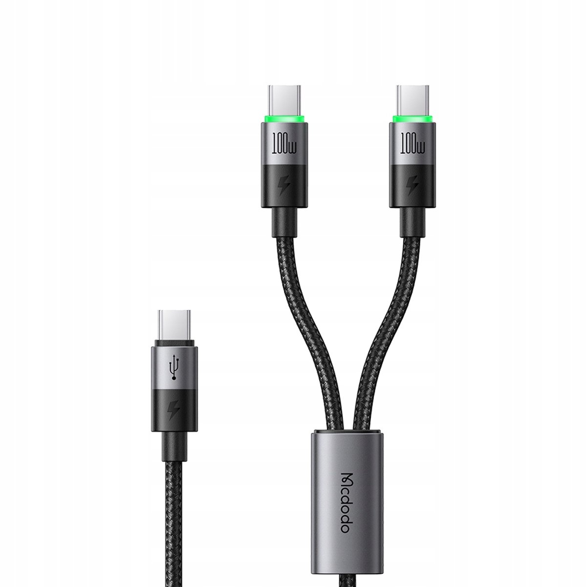 Mcdodo - USB C naar USB C Kabel 100W Snellader - 1.5 Meter - LED - Grijs