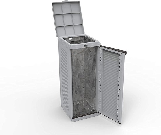 Terry, Ecocab 3 kast voor afvalscheiding, voor binnen en buiten, 3 aparte vakken, materiaal: kunststof, afmetingen: 102 x 39 x 88,7 cm