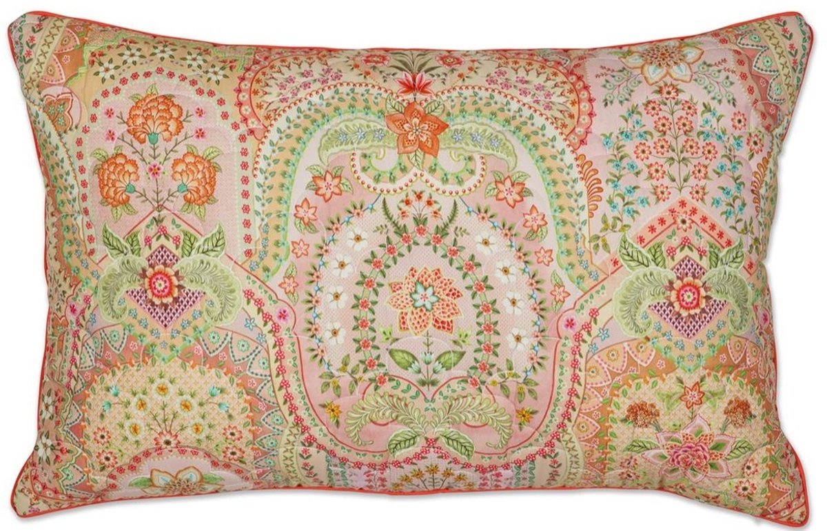 Pip Studio Sierkussen Pip Studio Jabali Flower Quilted Cushion - Koraalrood