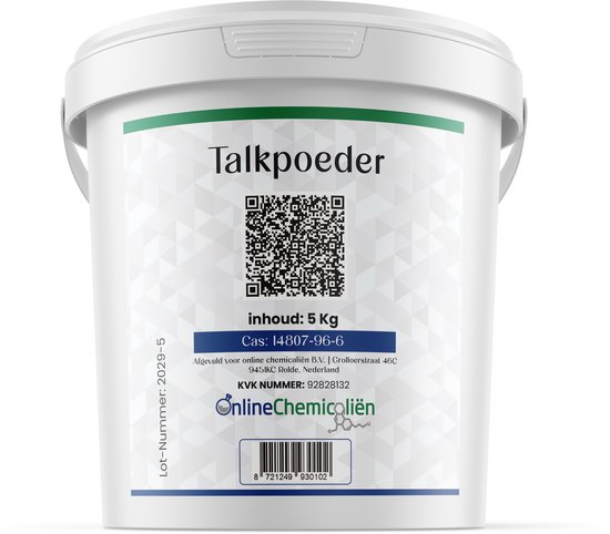Online chemicalien – Talkpoeder – 5 kg – Ongeparfumeerd – Onbewerkt – Voor Hem en Haar