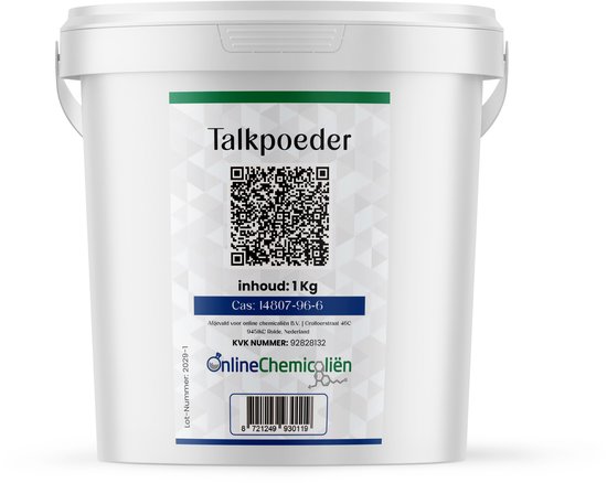 Online chemicalien – Talkpoeder – 1 kg – Ongeparfumeerd – Onbewerkt – Voor Hem en Haar