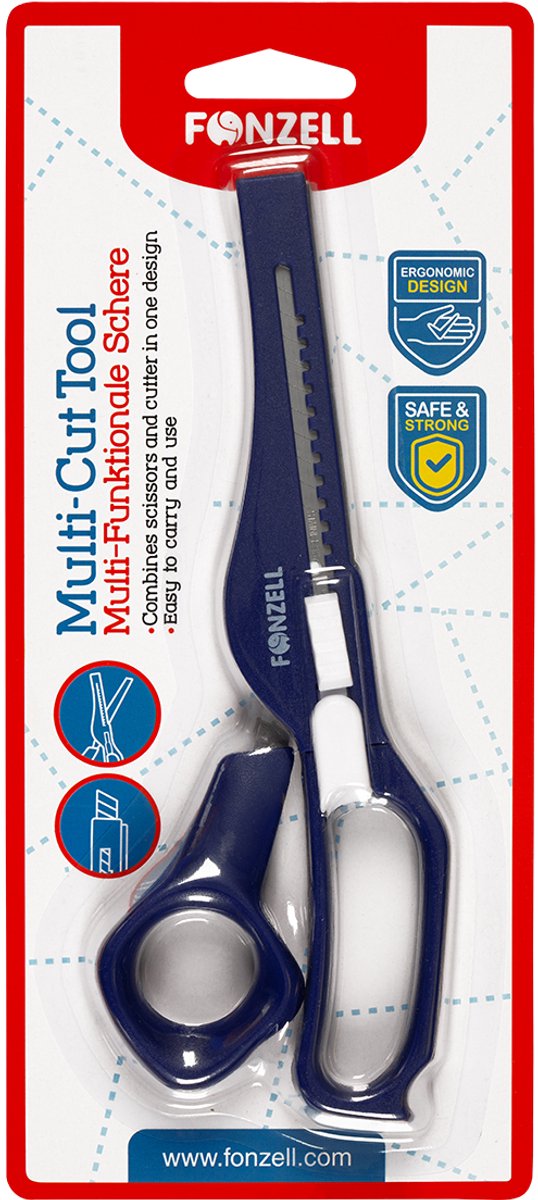 Fonzell Multifunctie Schaar - Stanleymes - 19.5 cm - Donker Blauw