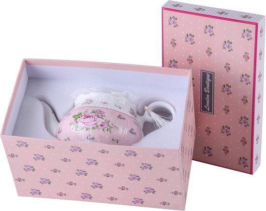 London Boutique Porseleinen Theepot Sets Theepot Suikerkom en Crème Melkkruik Shabby Chic Vintage Bloemen in Geschenkdoos (Crème & Suiker Set Rose Roze London Boutique Porseleinen Theepot Sets Theepot Suikerkom en Crème Melkkruik Shabby Chic Vintage Bloemen in Geschenkdoos (Crème & Suiker Set Rose Roze