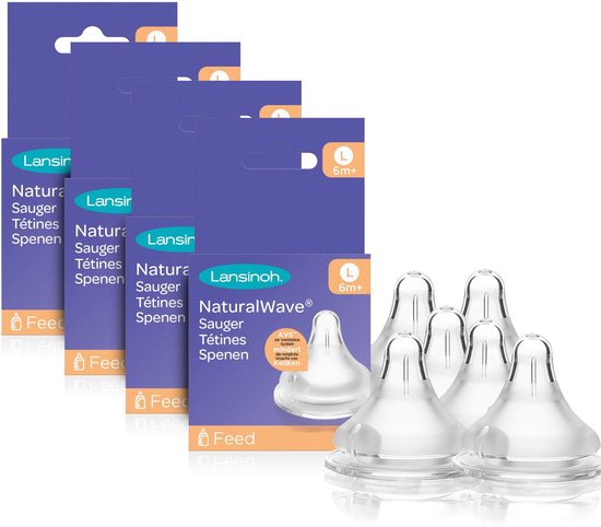 Lansinoh Sucette Natural Wave +6 mois x8