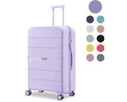 SKYCASES Urban Adventurer - Handbagage Koffer - Cijferslot - 44L - Spinner wielen - Reiskoffer met Kofferslot - Lichtgewicht Trolley - Paars
