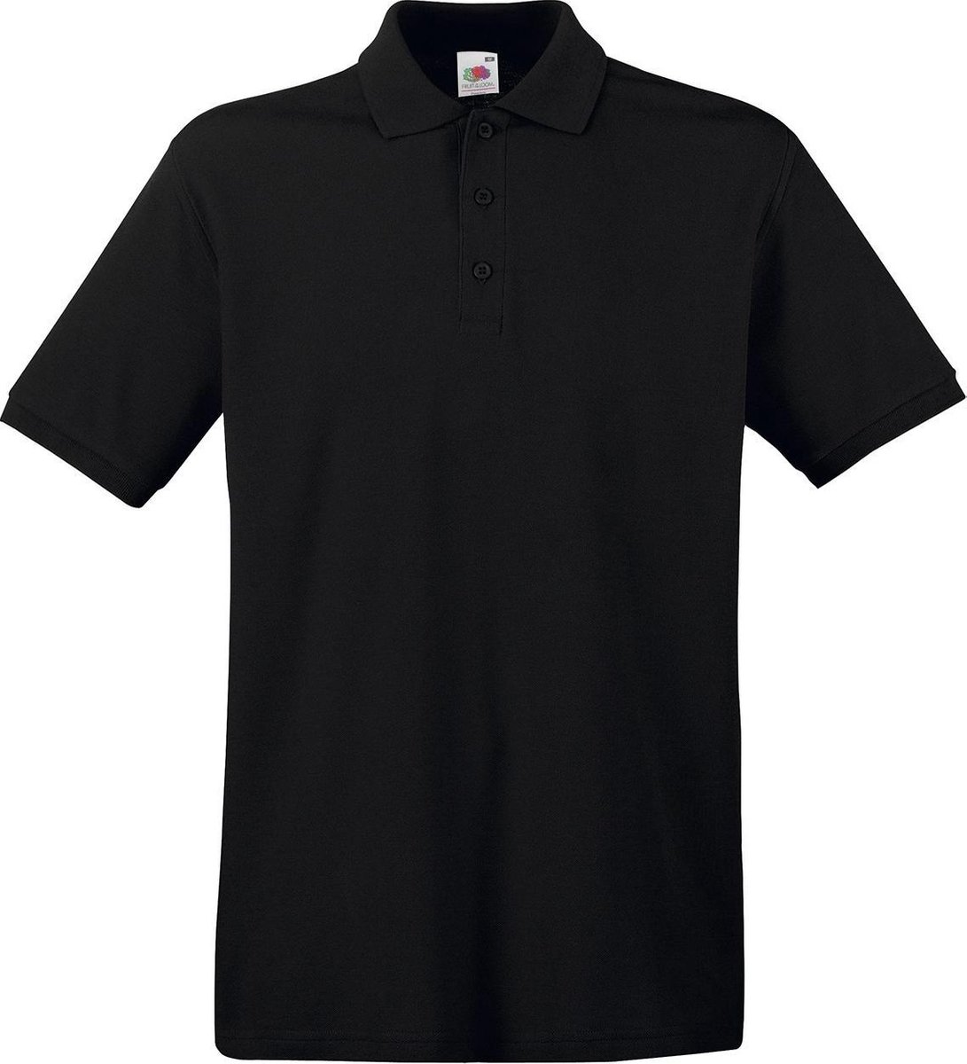 Fruit of the Loom Premium Polo Shirt Zwart XXXL