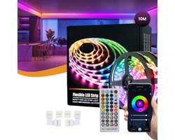 Slimme RGB LED-strip 10 meter voor gameroom