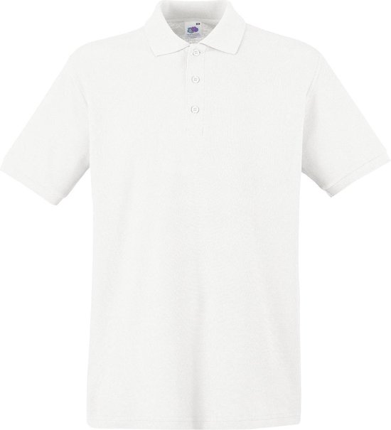 Fruit of the Loom Premium Polo Shirt Wit XXXL