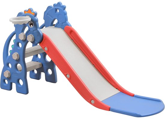 Foto: Naizy kinderglijbaan 3 in 1 glijbaan indoor multifunctionele babyglijbaan met basketbalring opvouwbare glijbaan tuinglijbaan vanaf 1 jaar kinderglijbaan max 30kg peuterglijbaan 135x55x67cm