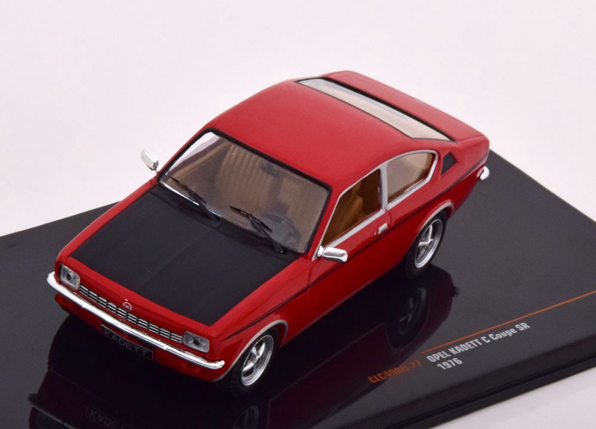 Opel Kadett C Coupe SR 1976 Rood Zwart - Model 1/43 - Ixo Models