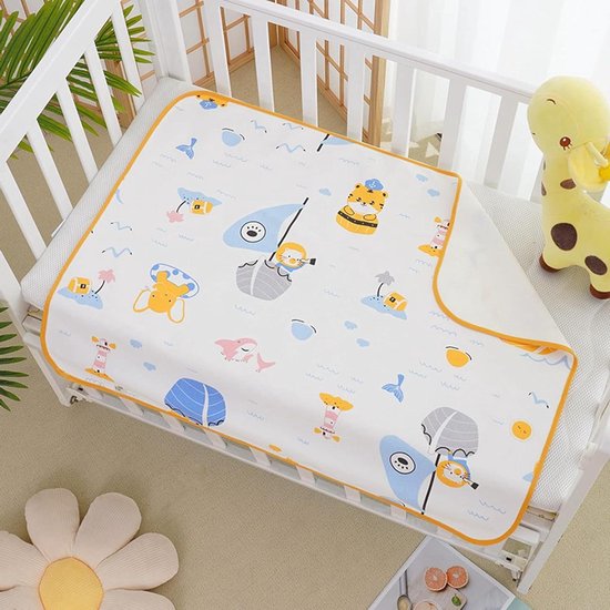 Verschoonmat Waterdicht Afwasbaar Baby 75x72 cm - Voor Verschoningsmeubel Verschoningselement Commode Wasmachine Zachte Hygiënische Mat Makkelijk Schoon Te Maken Oeko-Tex Giraffen