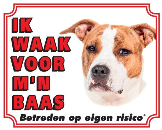 American Staffordshire Terrier Waakbord