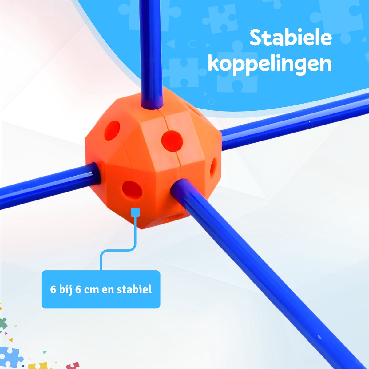 Fort Bouwpakket met 69 Onderdelen - Incl. Opbergzak & E-book - Constructiespeelgoed - Speeltent - Educatief Speelgoed - Bouwspeelgoed - Hut Bouwen — afbeelding 8