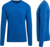 Senvi - Crew Sweater Long - Kleur: Kobalt Blauw - Maat S