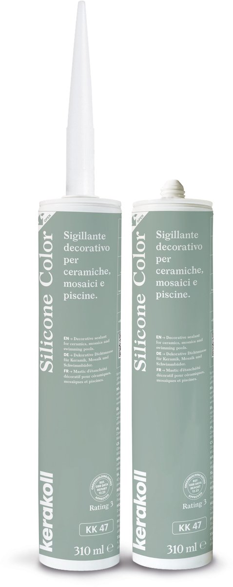 Kerakoll - Silicone Color - KK47 - Siliconenkit - Kleur 47 Groen - Verkrijgbaar in 50 Kleuren - Greenbuild rating 3