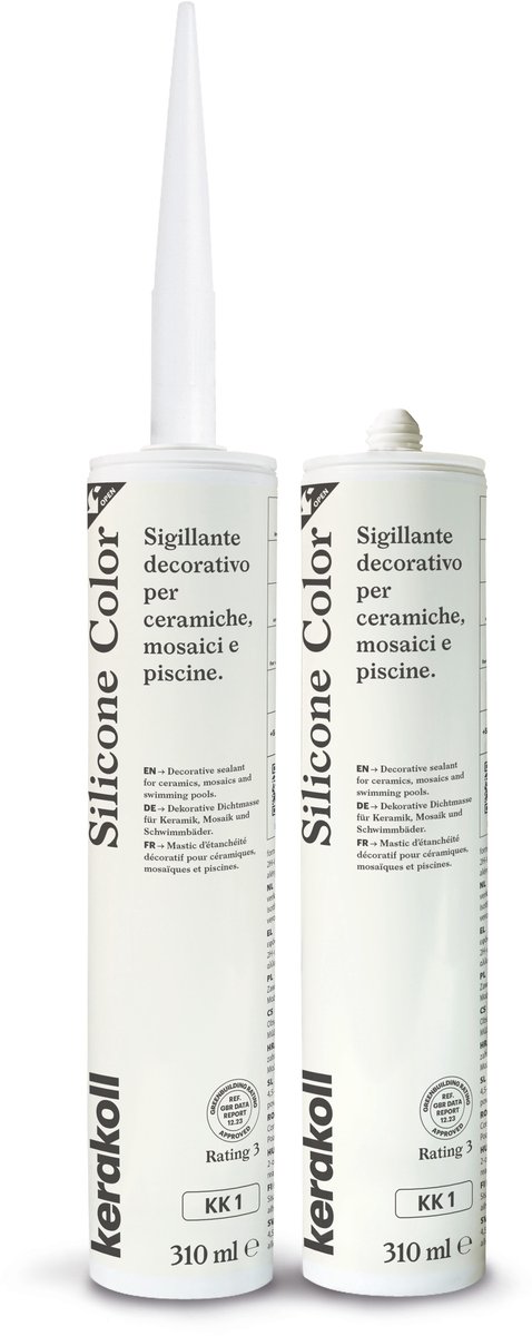 Kerakoll - Silicone Color - KK1 - Siliconenkit - Kleur 1 Wit - Verkrijgbaar in 50 Kleuren - Greenbuild rating 3