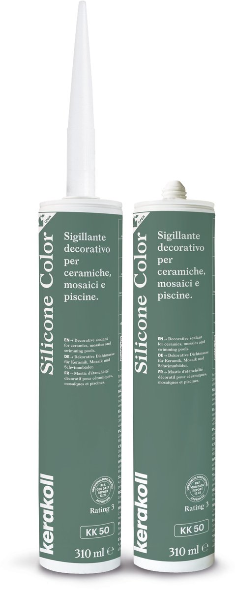 Kerakoll - Silicone Color - KK50 - Siliconenkit - Kleur 50 Groen - Verkrijgbaar in 50 Kleuren - Greenbuild rating 3