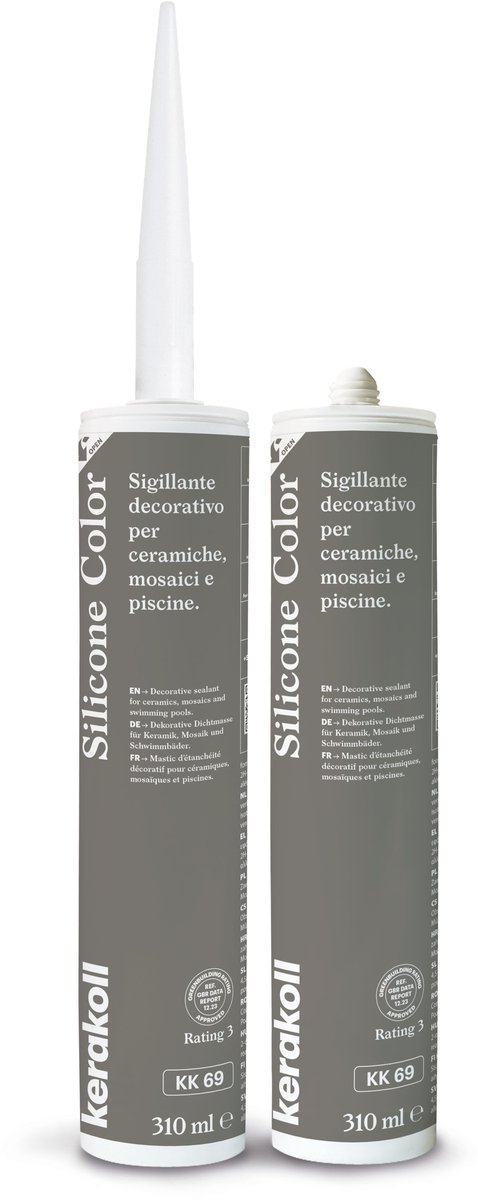 Kerakoll - Silicone Color - KK69 - Siliconenkit - Kleur 69 Grijs - Verkrijgbaar in 50 Kleuren - Greenbuild rating 3