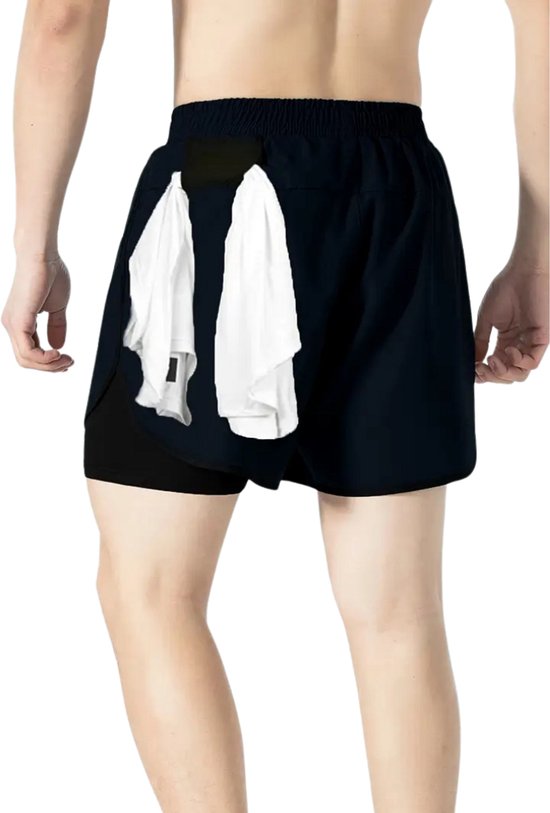 Pantalon de tennis Nivard pour homme - Short de tennis - Vêtements de tennis - Pantalon de padel - Padel - Gym - Shorts - 3 pièces - Mixte - XXXL