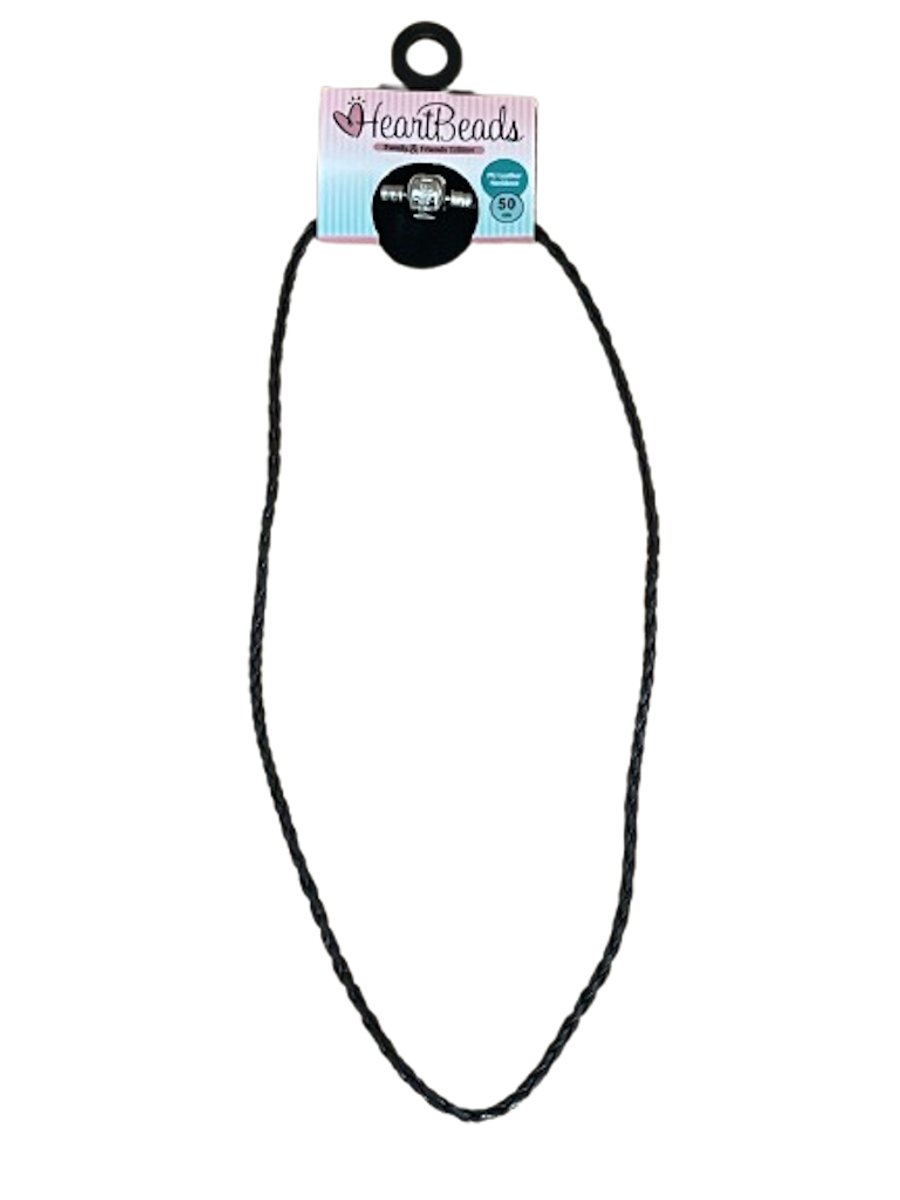 Heartbeads bedelhalsketting PU leer 50cm zonder bedels