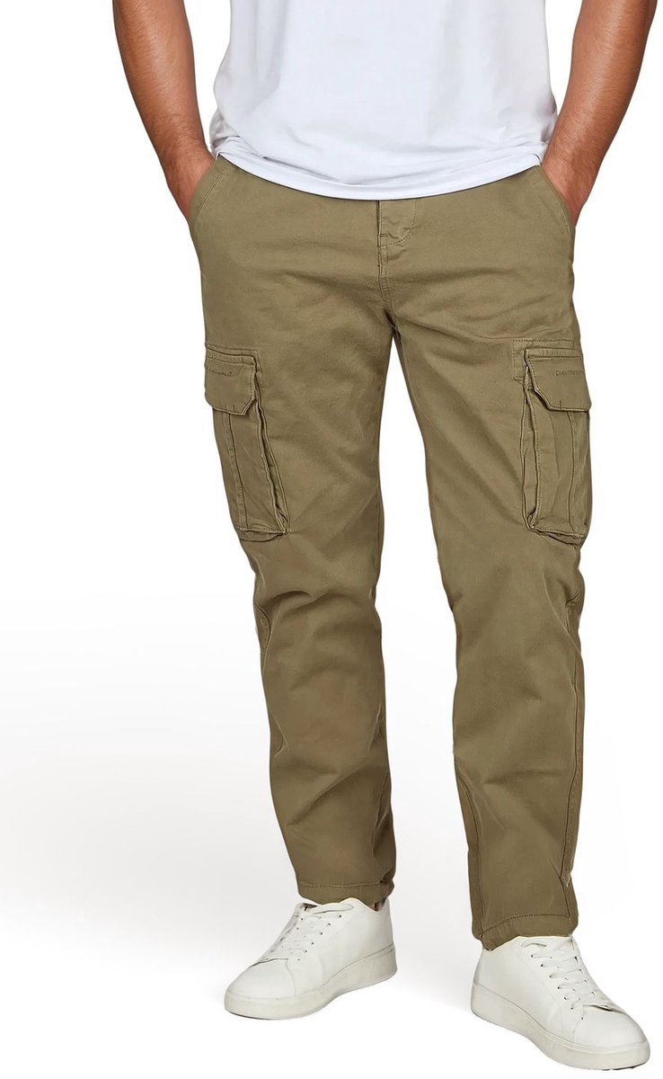 DENIMFY Heren Cargo Broek DFLuke regular/straight Olijf Volwassenen Cargobroek
