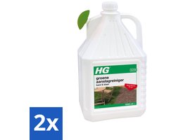 HG - Buiten - Groene Aanslagreiniger - Kant & Klaar - Resultaat Binnen 36 Uur - 5L - Voordeelverpakking - 2 stuks