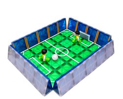 foto van Magna Minds - Magnetic Tiles - Voetbal Thema - Magnetisch Speelgoed – 80 stuks - Constructie speelgoed - Magnetische tegels - Montessori speelgoed - Magnetic toys - Magnetische bouwstenen - Speelgoed Kinderen