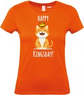Dames t-shirt Kat Poes Kingsday | Koningsdag Kleding | Shirt Oranje | Oranje Dames | maat XXXL