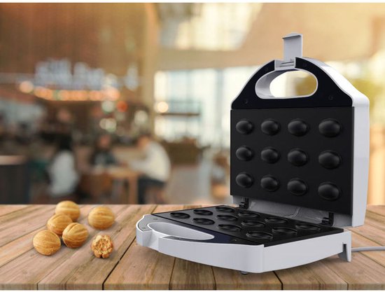 Brock Elektrische Notenkoekjes Maker 750W - Oreshki / Walnootkoekjes Maker - Voor 12 Halve Schelpen - Instelbare Temperatuur & Antiaanbaklaag van Brock Electronics — afbeelding 4