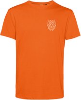 T-shirt Leeuw Lijntje Klein | Koningsdag Kleding | Shirt Oranje | Oranje | maat 4XL