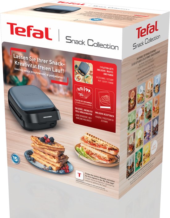 TEFAL SW862B Snack Collection Tosti-en wafelapparaat Trust Metal