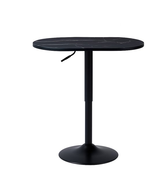 C-vormige bijzettafel met wielen, spaanplaat, wit (45x35x58cm