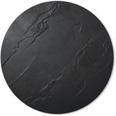 Muismat rond 20x20 cm - Mousepad Zwart - Steen - Beton print - Ronde muismatten
