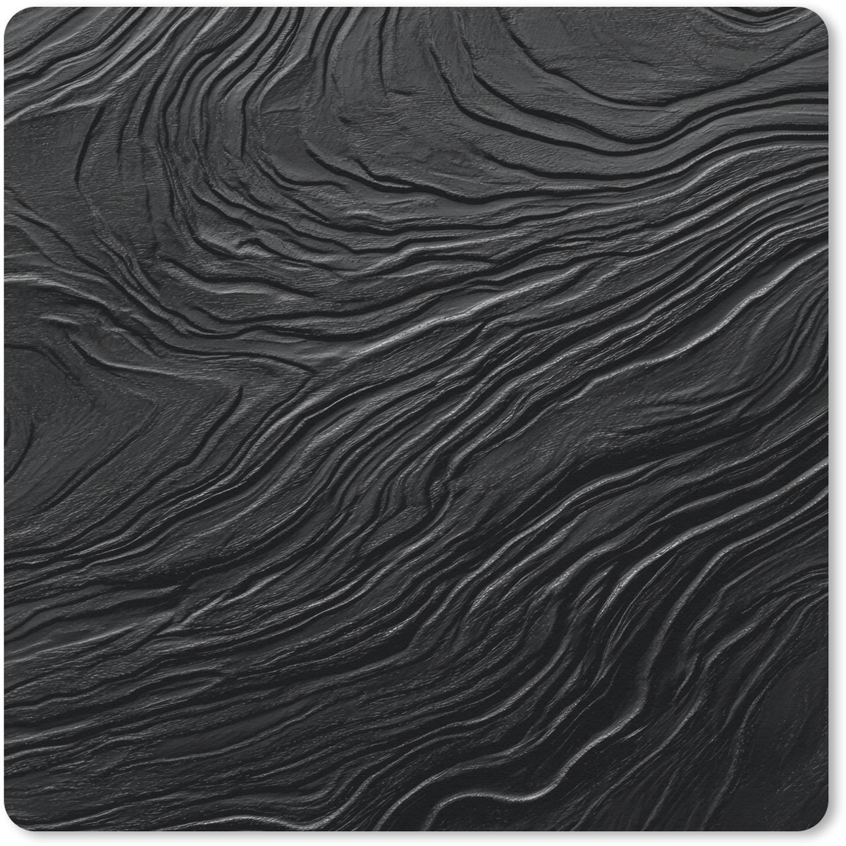 Muismat 30x30 cm - Mousepad Zwart - Abstract - Hout - Muismatten