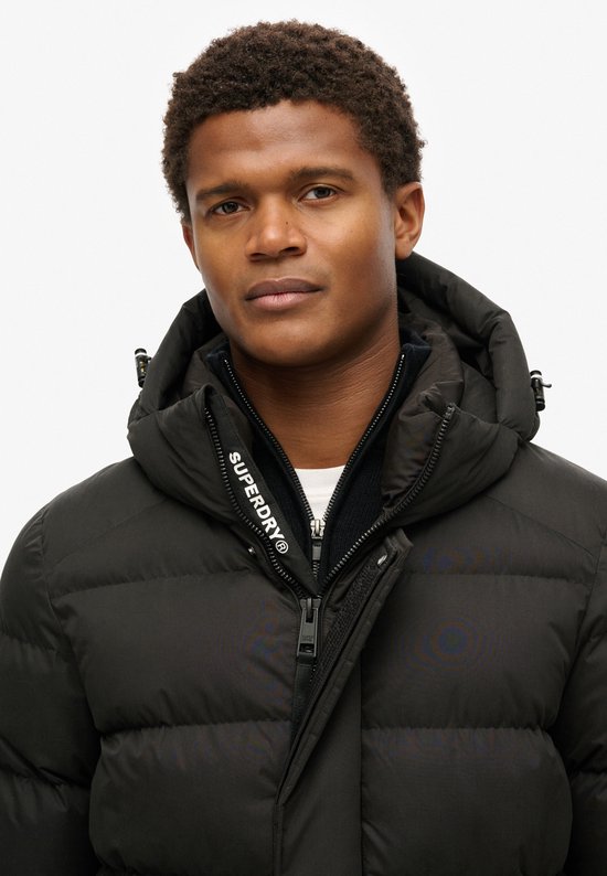 Superdry Microfibre Hooded Sports Puffer Winterjas Heren - Maat M