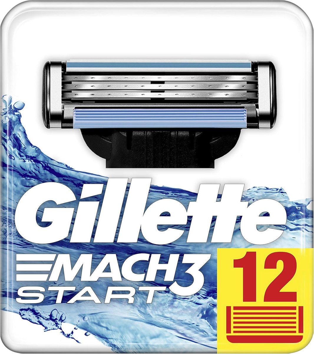 3x Gillette Navulmesjes Mach3 start 12 stuks
