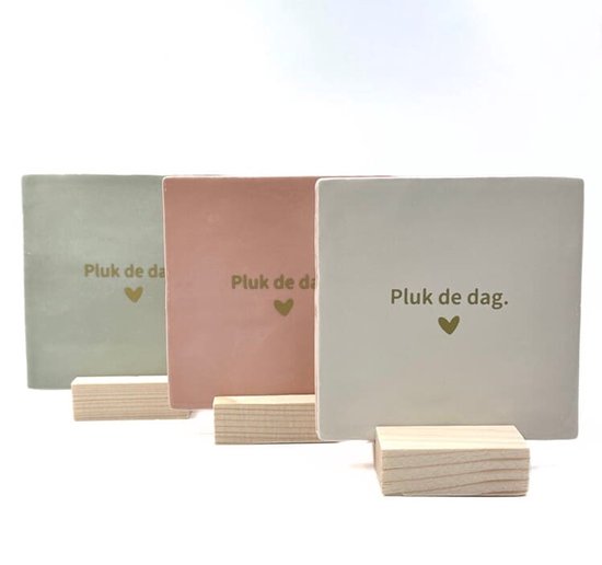 Tuile - « Saisissez le jour » (rose)