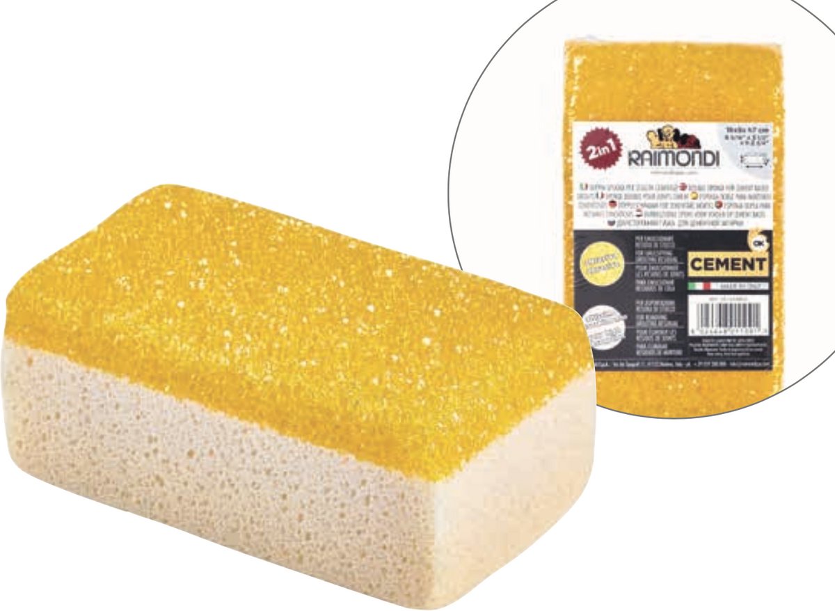 Raimondi SWEEPEX Spons met Nylonlaag – 16x12x7cm – 2 Stuks – Professionele Tegelspons voor Intensief Schoonmaakwerk