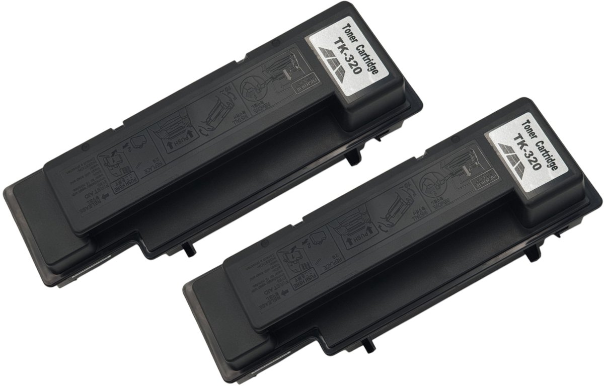 KATRIZ® Huismerk Toner 2x TK-320 – Zwart – 15.000 Pagina’s per Toner |Geschikt voor Kyocera FS 3900 DN /FS 3900 DTN / FS 4000 DN / FS 4000 DTN /FS 4000 series