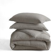 Sleeptime 2 in 1 Dekbed - Dekbed zonder Overtrek Inclusief Kussenslopen - 240x200 - Kaki