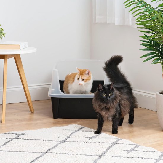 Iris Ohyama, grote plastic kattenbak met boveninvoer, inclusief
