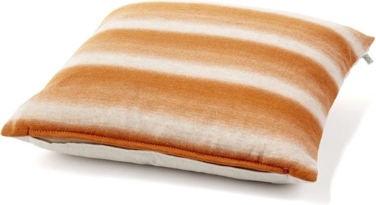 Dutch Decor ARTHUR - Sierkussen 45x45 cm - zand - oranje - beige - katoen & linnen - Inclusief binnenkussen