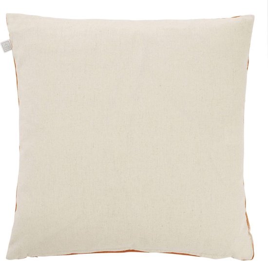 Dutch Decor ARTHUR - Sierkussen 45x45 cm - zand - oranje - beige - katoen & linnen - Inclusief binnenkussen