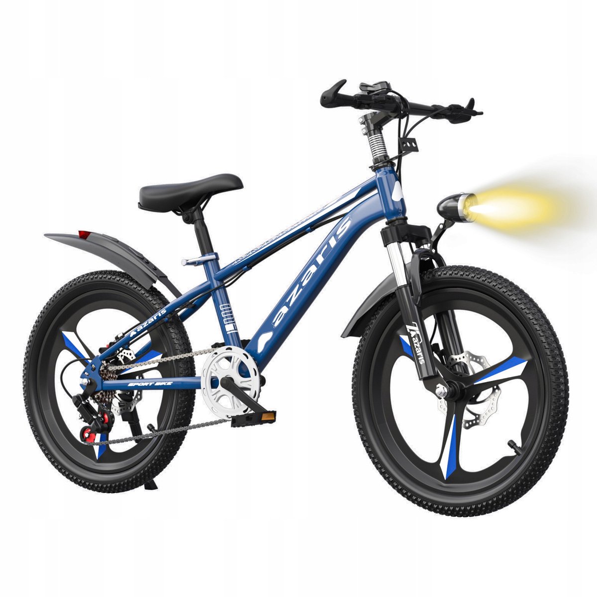 KINDERFIETS 20 INCH SCHIJVEN ZIJWIELEN SCHOKBREKER DERAILLEUR