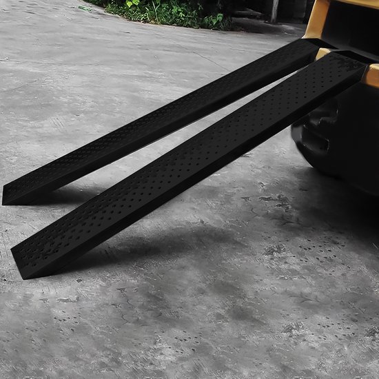 Arebos 2 x oprijplaat, motorfiets laadhelling, laadrail van verzinkt staal, 200 kg per stuk, 400 kg per paar, oprijrails motorfiets, ATV, quad, auto, laadrump, aanhangerhelling, antraciet