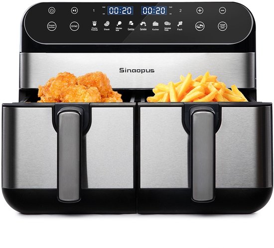 Digitale Airfryer XXL 9L 2400W Dubbele Heteluchtfriteuse - Digitale - €84,00
