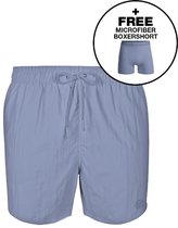Muchachomalo Heren Zwembroek - 1 Pack + Boxershort - Maat L - Paars - Mannen Zwembroek