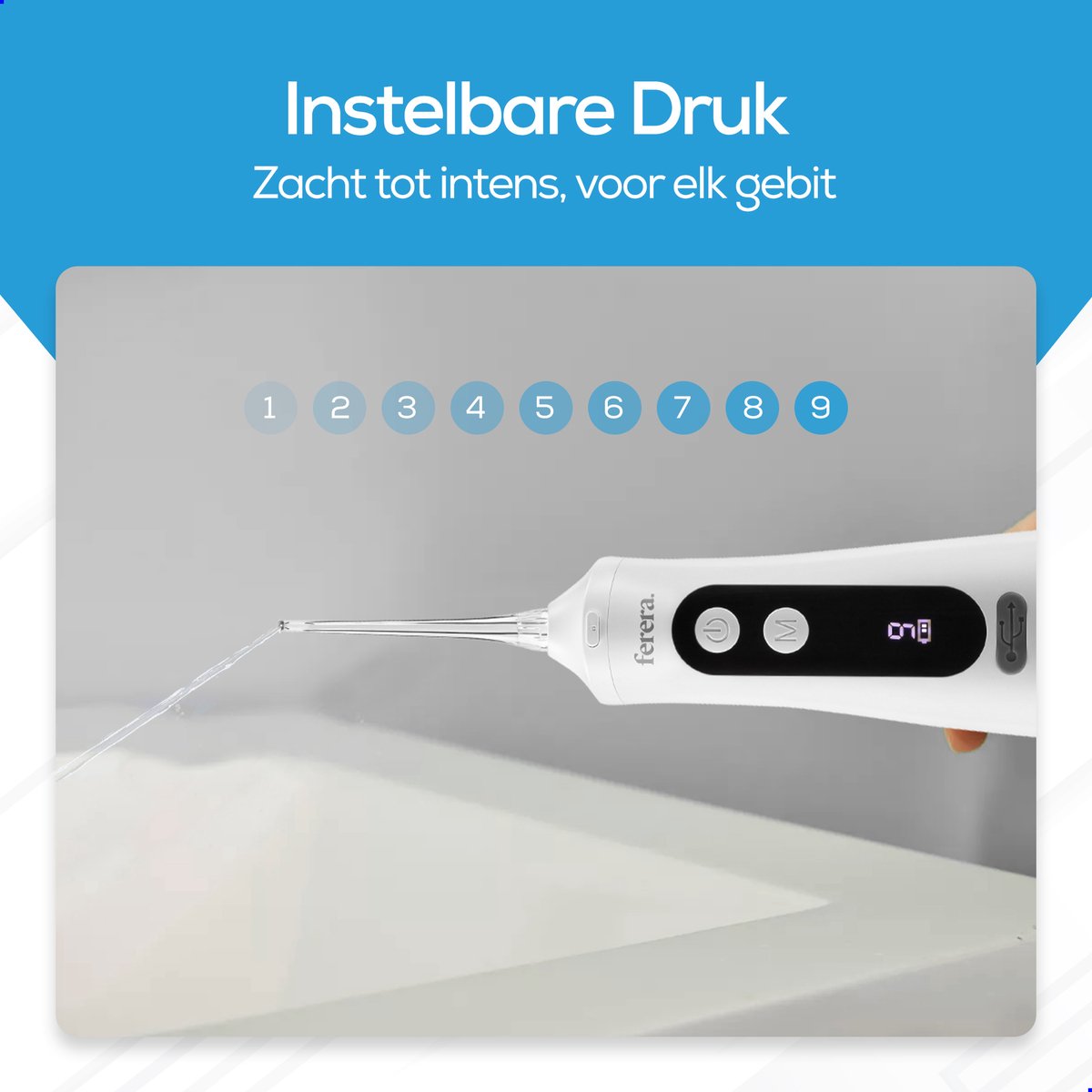 Ferera Waterflosser - 10 Opzetstukken, 9 Standen thumbnail 2